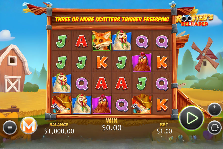 demo play of roosters reloaded slot on stake